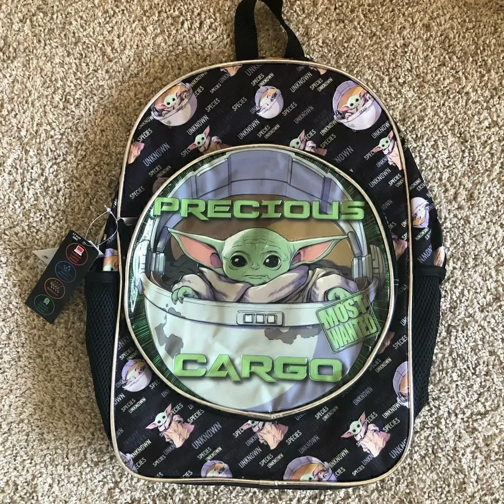 Star Wars The Mandalorian The Child Baby Yoda Precious Cargo Kids Backpack